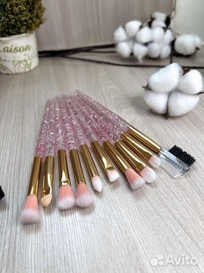 Набор профессиональных кистей для макияжа 10шт