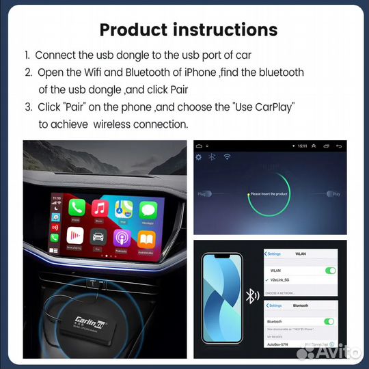 Carlinkit Apple Auto ccpa беспроводной carplay