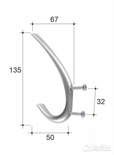 Крючок мебельный