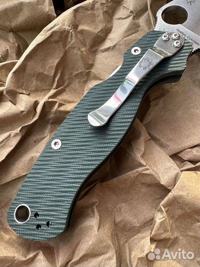 Spyderco Paramilitary Forest Green Sprint Run