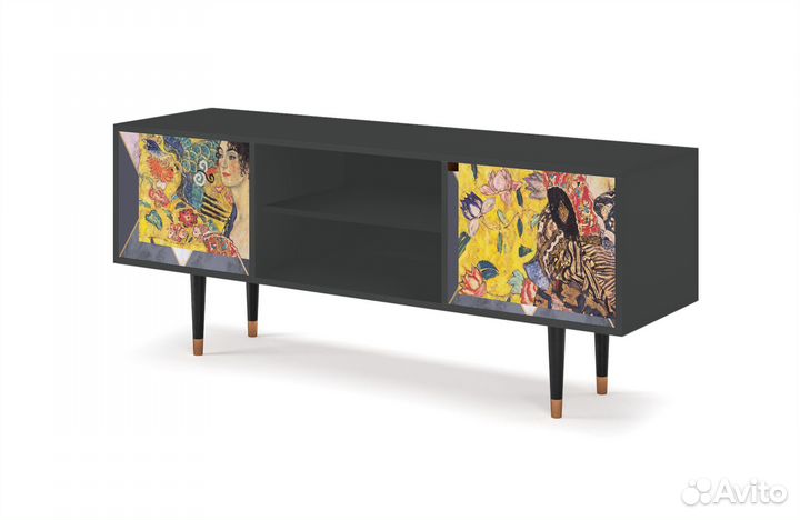 Тв-тумба T2 - Антрацит - Lady with Fan