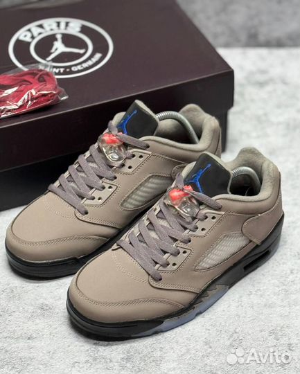 Кроссовки Nike PSG x Air Jordan 5 Low (Арт.45115)