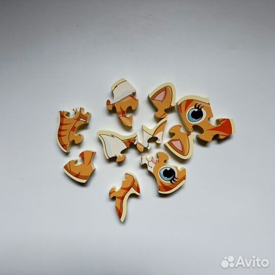 Большие деревянные пазлы животные