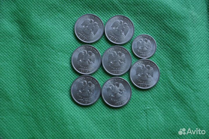 5 рублей 2 рубля и 1 рубль 2010 и 2013 года спмд