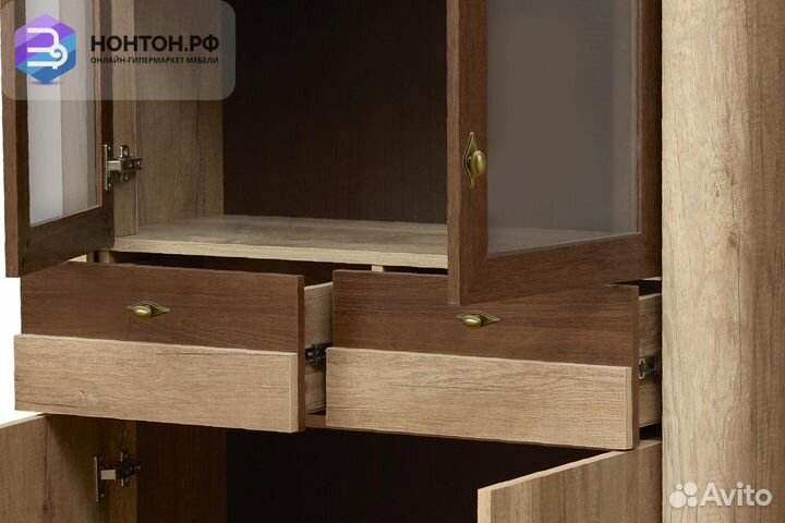 Витрина комбинированная Фантазия дуб каньон / дуб