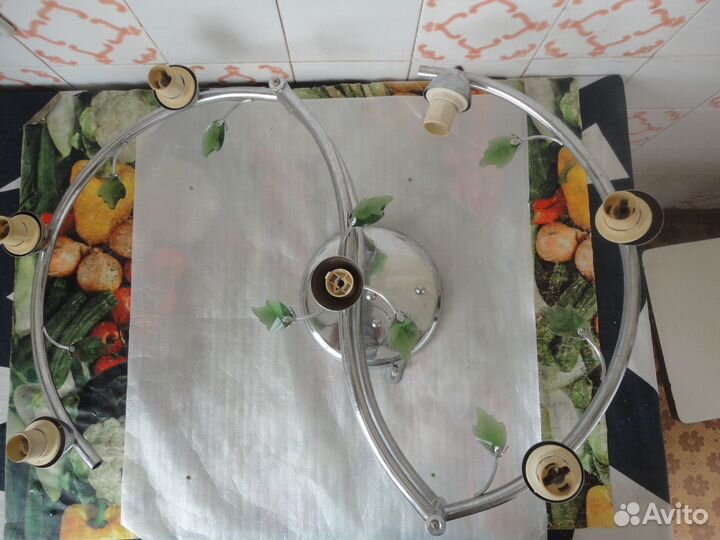 Люстра хромированная раздвижная