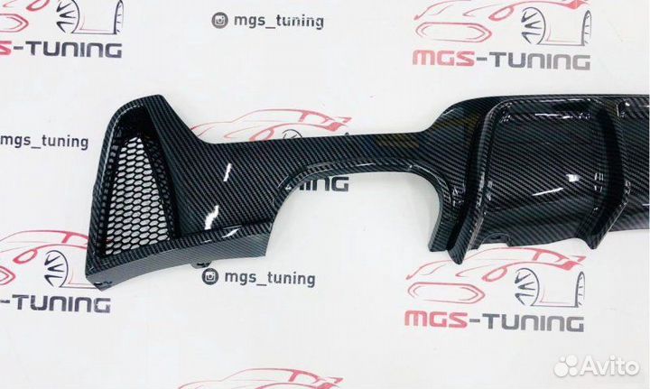 Диффузор BMW 4 F32 M-Performance 2x2 Под карбон