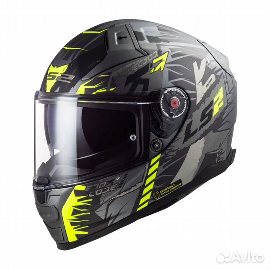 Мотошлем интеграл LS2 FF811 Vector Techbot Solid