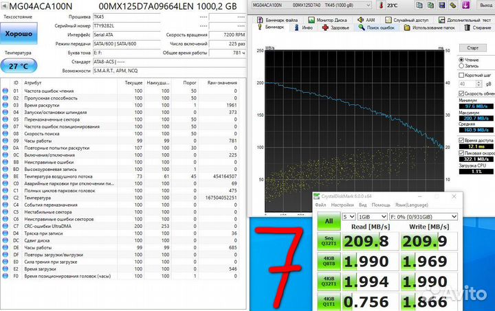 SSD и HDD 160 / 500Gb / 1Tb / 2Tb / 3Tb