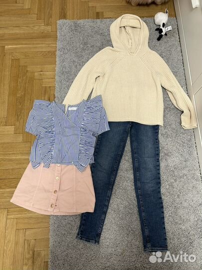 Одежда для девочки пакетом на рост 140-146