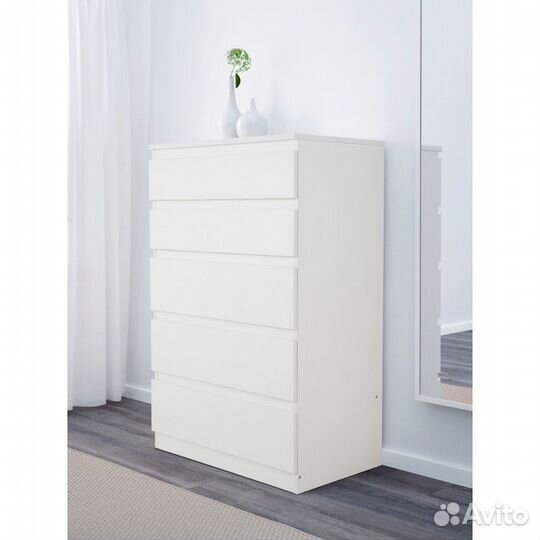Комод Сконевик- Кастор, как Икеа белый, 5 ящ