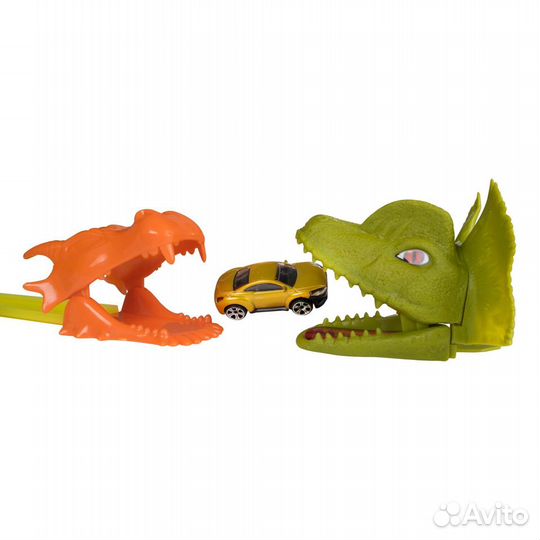 Игровой набор Большая трасса dino clash с 5 машинк