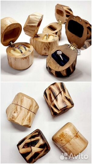 Коробочка для кольца, серёжек - пень,ручная работа