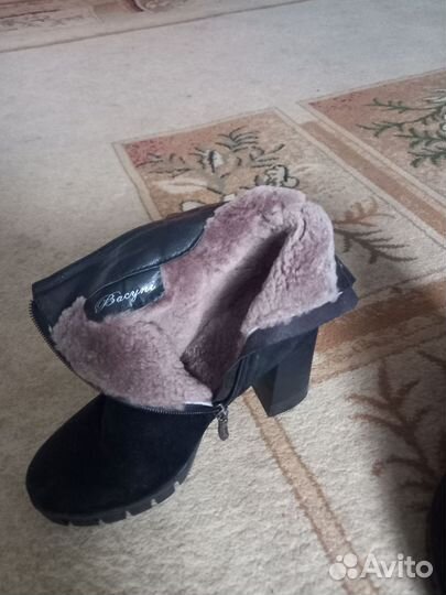 Ботильоны женские 38 размер натуральная замша