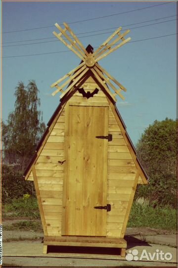 Уличный туалет с декором хшж 431