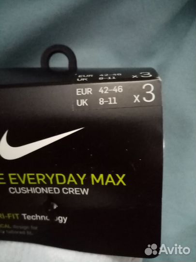 Носки nike everyday Max комплект 3 пары