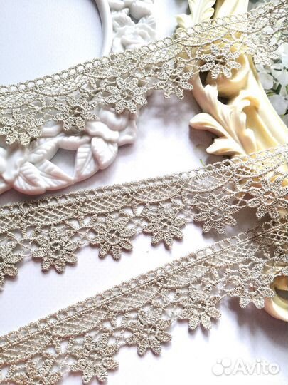 Кружево золотое люрекс 3,5 см