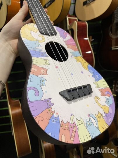 Flight TUC kitty укулеле концерт с чехлом (Новое)