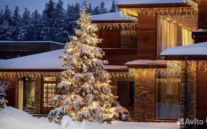 Гирлянда уличная бахрома 25 метров