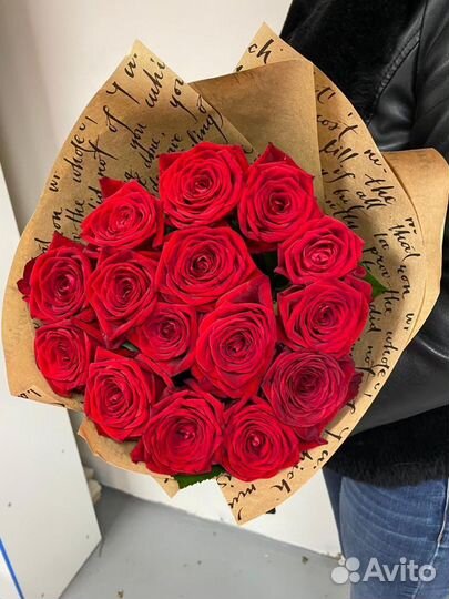 Розы 15 штук 70 см