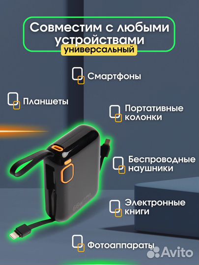 Повербанк 10000 внешний аккумулятор Power bank