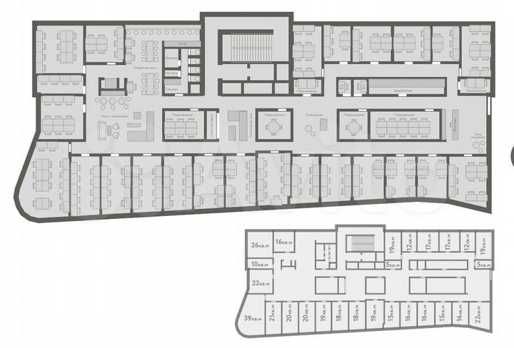 Офисы, 100 м²