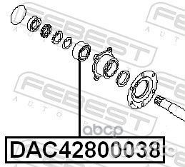 Подшипник ступицы DAC42800038 DAC42800038 Febest