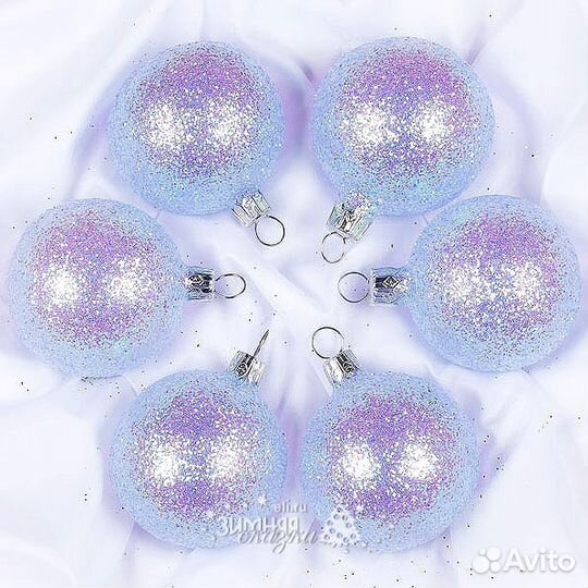 Набор шариков «Лазурит», стекло,диаметр 5см, новый