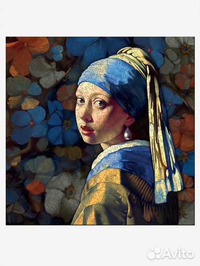 Деревянные пазлы/Девушка с жемчужной серёжкой/игра