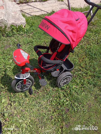 Детский трехколесный велосипед bmw