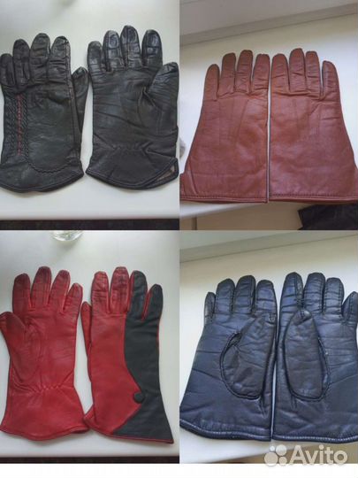 Перчатки женские кожаные