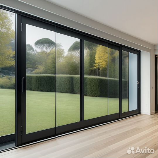 Раздвижная перегородка стеклянная