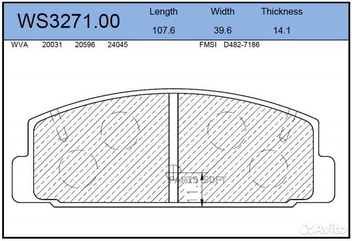 Jeenice WS327100 Колодки тормозные дисковые зад