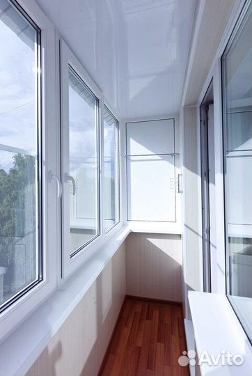 Остекление балконов, отделка балконов