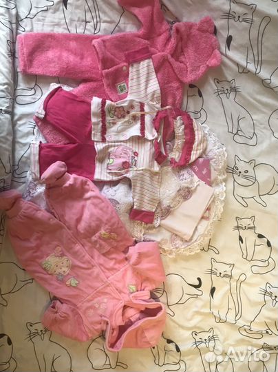 Вещи на девочку от0 до 9 мес