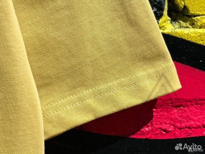 Футболка Palm Angels Neck Logo Beige