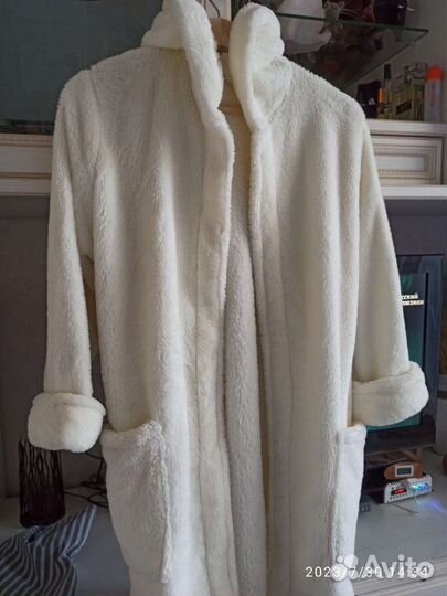 Халат махровый, плюшевый, тёплый