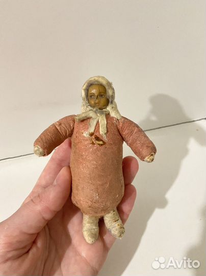 Елочная игрушка из папье-маше Девочка СССР