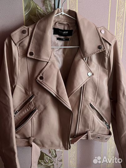 Кожаная куртка Pull&Bear