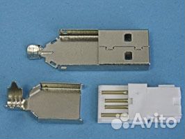 Разъем USB-A (м) на плату, тип А