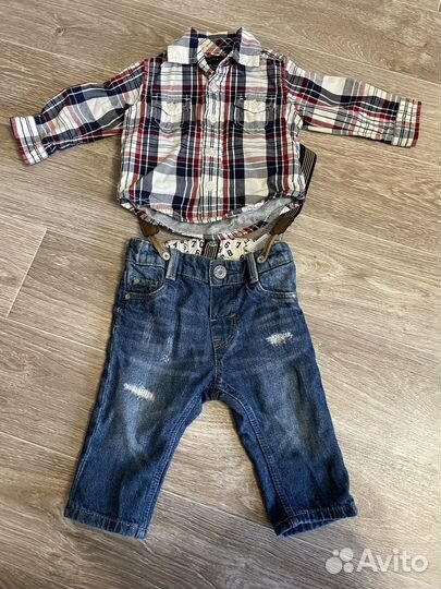 Tommy hilfiger рубашка и джинсы H&M