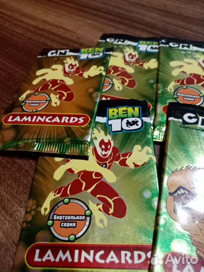 Запечатанные бустеры по Бен 10 коллекция