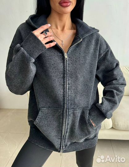 Худи в стразах Balenciaga