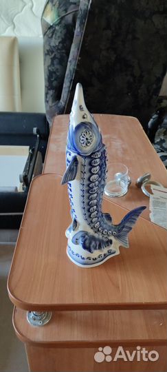 Штоф гжель Осетр