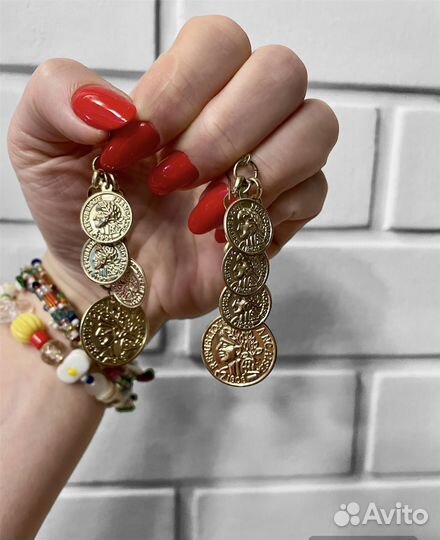 Серьги монетки