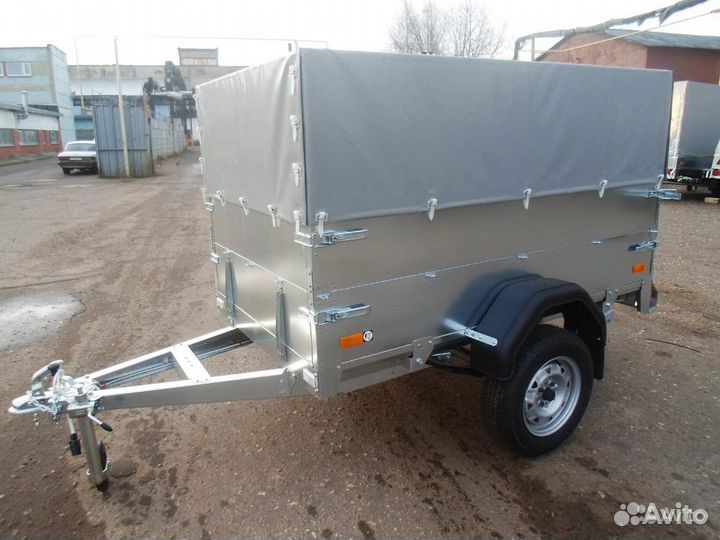 Прицеп 7132-03 с доп. бортами и высоким тентом