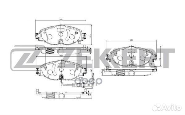 Колодки передние VAG/Zekkert/ BS1047 Zekkert