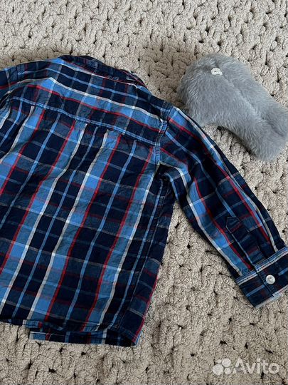 Рубашка в клетку для мальчика 80