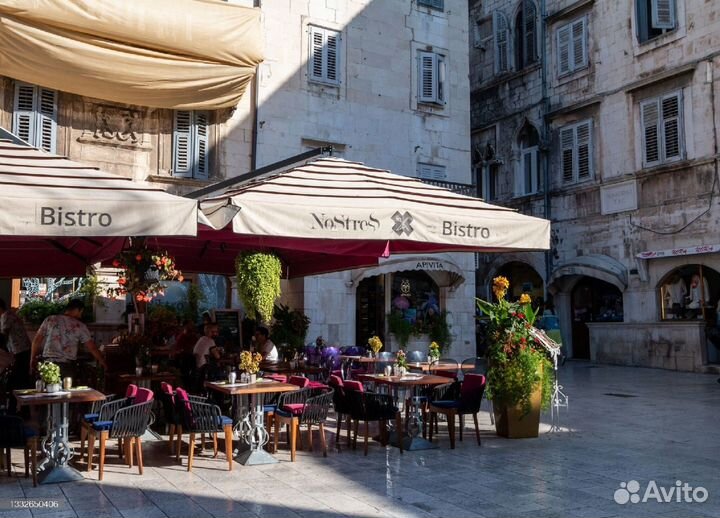 Профессиональный зонт для кафе. Усиленный зонт