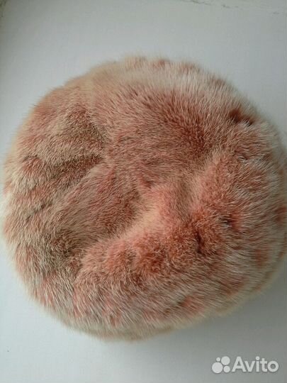 Шапка из вязаной норки